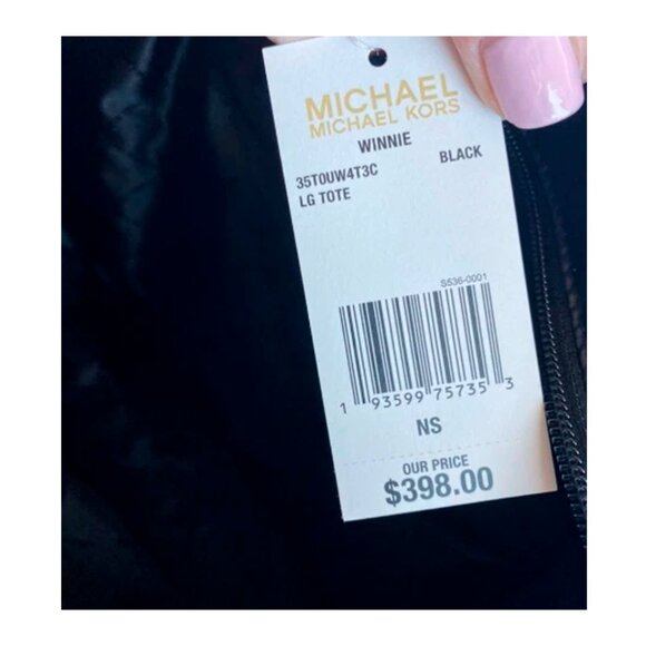 S Michael Kors Winnie Quilted Nylon Blue Large Tote 35T1TW4T3C $398 Chambray - Picture 7 of 10